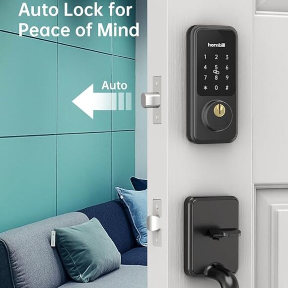 Keyless Entry Door Lock with Handle, Hornbill Smart Front Door Lock Set *NEW* - Picture 4 of 7